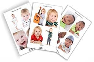 Example layout for a child performer comp card