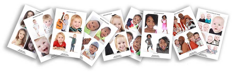 Examples of clear child performer profile photographs